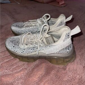 Steve Madden White/Silver Rhinestone Sneakers
